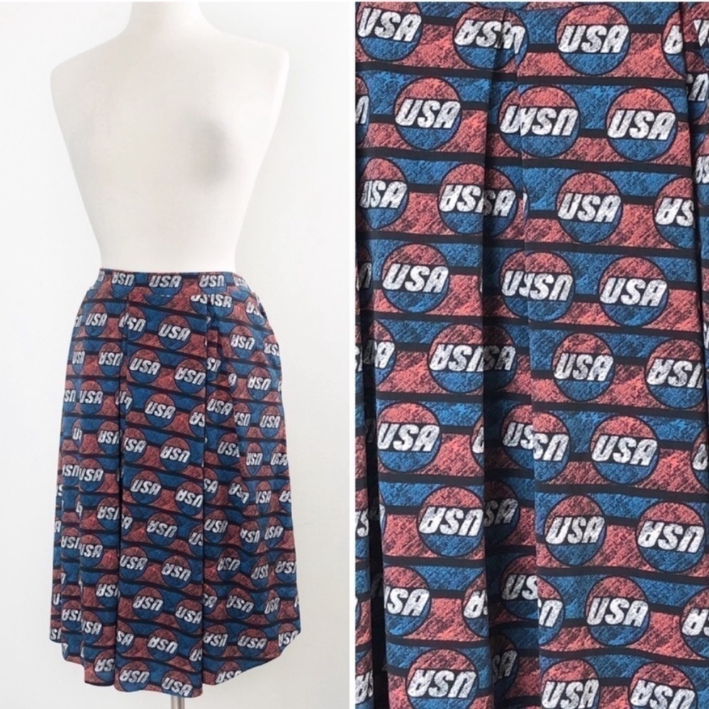 LULAROE Madison Retro USA Patriotic Skirts size 18/20